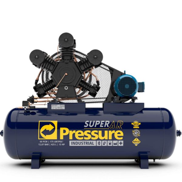 Compressor de Ar 60 Pés 425L 15HP 175 PSI 220/380V Trifásico PRESSURE-8975701099
