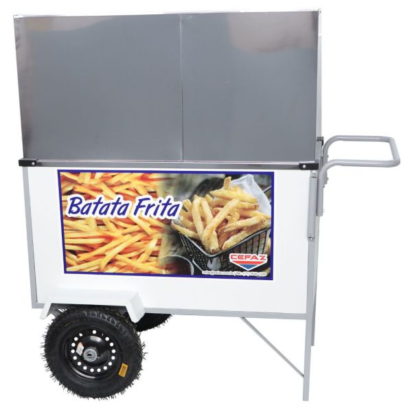 Carrinho de Batata Frita BL40P-GS com Rodas e Guarda Sol CEFAZ-BL40PGS