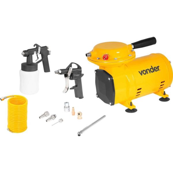 Motocompressor de Ar Direto com Kit para Pintura 1/2HP 2,3 Pés 110/220V VONDER-68.28.023.000