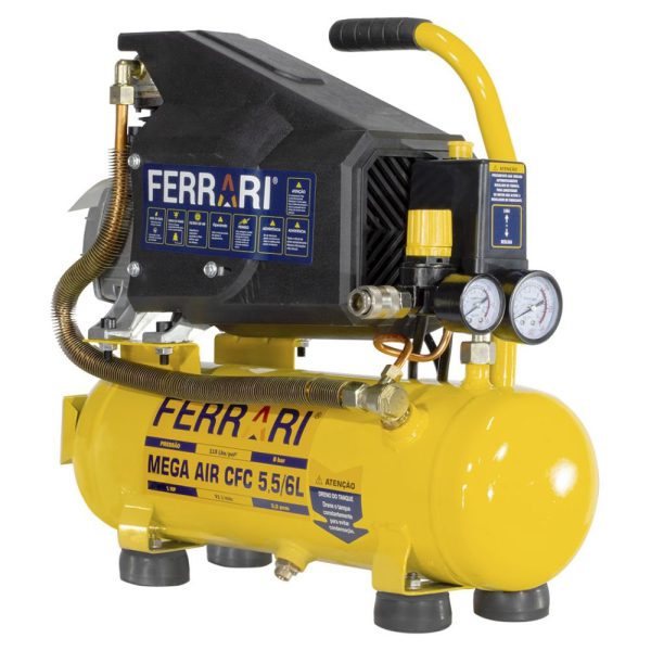 Compressor de Ar Mega Air CFC 5,5 Pés 6L 1HP 220V FERRARI- AAC101003-5/5