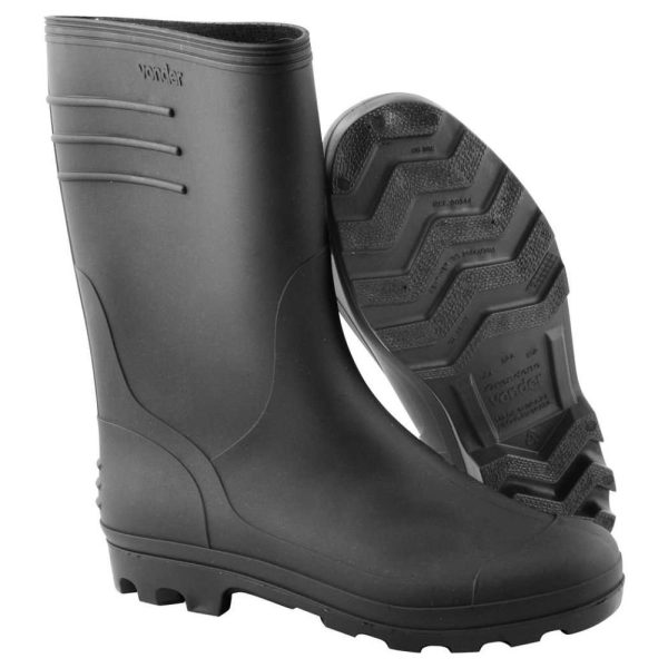 Bota de Pvc Preta Cano Médio com Forro 43 VONDER-7059430000