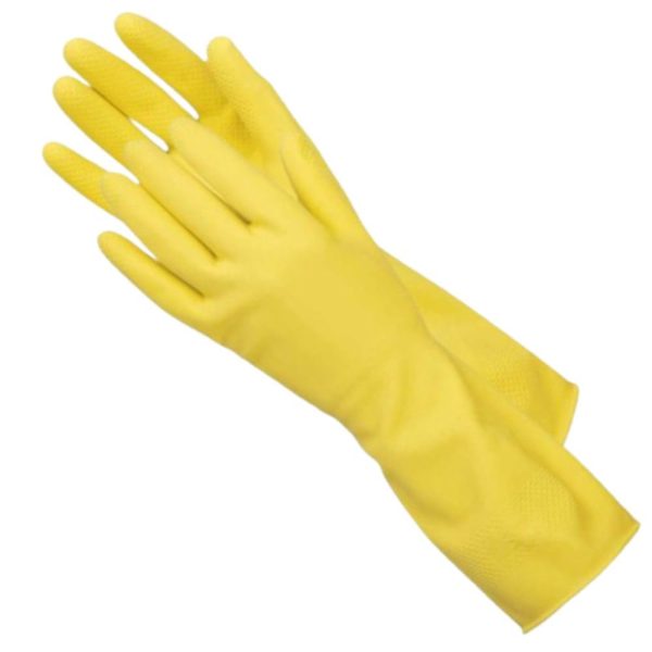 Luva de látex tamanho G cor amarela antiderrapante com forro VONDER-7085010003