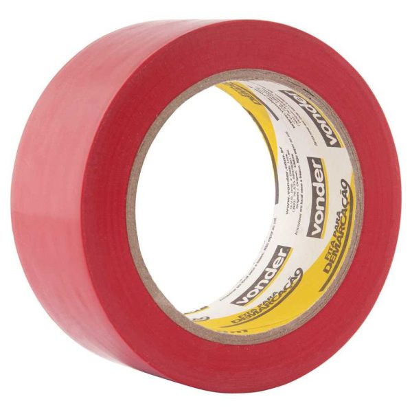 Fita adesiva para demarcação 48 mm x 30 m vermelha VONDER-1065504391