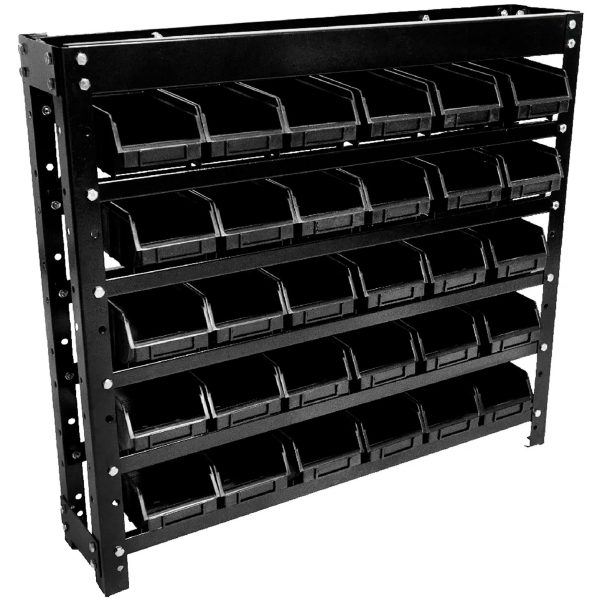 Estante Gaveteiros Black com 30 Caixas Larga N° 03 Preta EP30/3 SONELMA-EST-30/3-L-PR