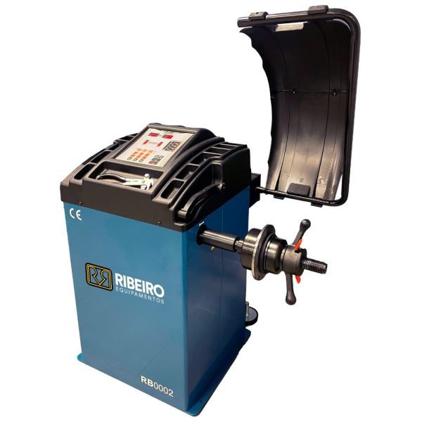 Balanceadora de Rodas Automática Computadorizada com Capô Azul 220V Monofásica RIBEIRO-RB0002