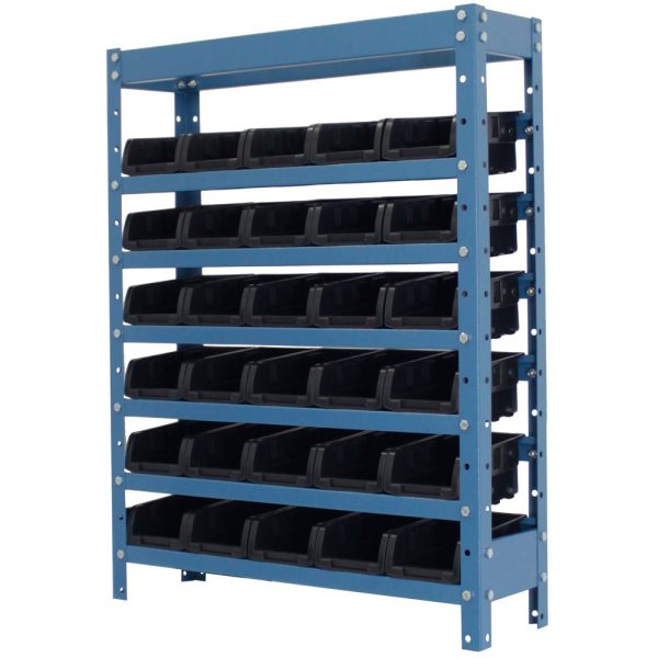 Estante Porta Componentes com 30 Caixas Pretas Nr. 3 NOCRAM-NE303P