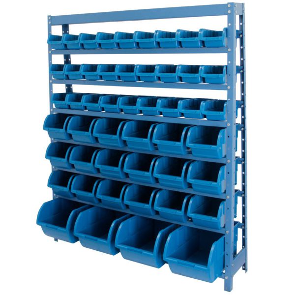 Estante Porta Componentes Azul com 49 Caixas Nr. 3, 5 e 7 NOCRAM-NE49A