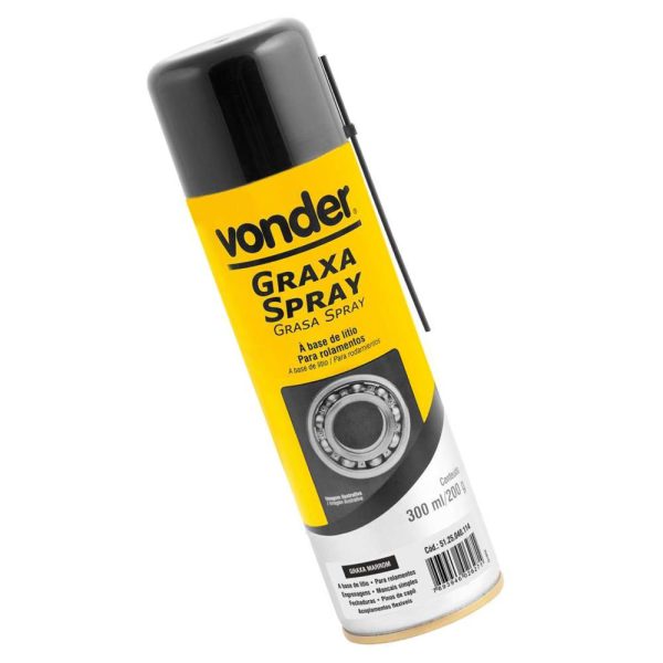 Graxa em spray marrom base de lítio 200 g VONDER-5125040114