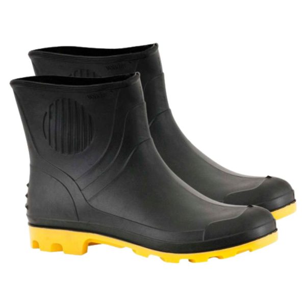 Bota de Pvc Preta e Amarela Cano 3/4 sem Forro N° 42 VONDER-7072000042