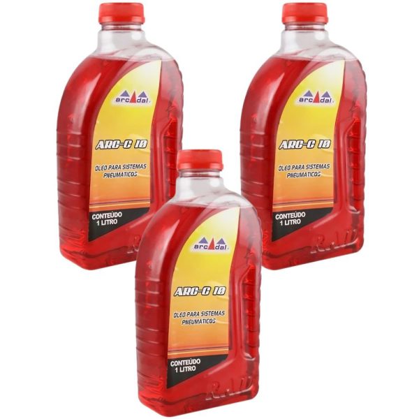 Kit com 3 Óleo para Sistemas Pneumáticos 1 Litro ARCOM ARCDAL-K7784