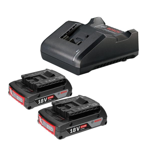 Kit de Baterias e Carregador 2 Baterias 18V 2,0Ah com Carregador Bivolt BOSCH-1600A02RN1-000
