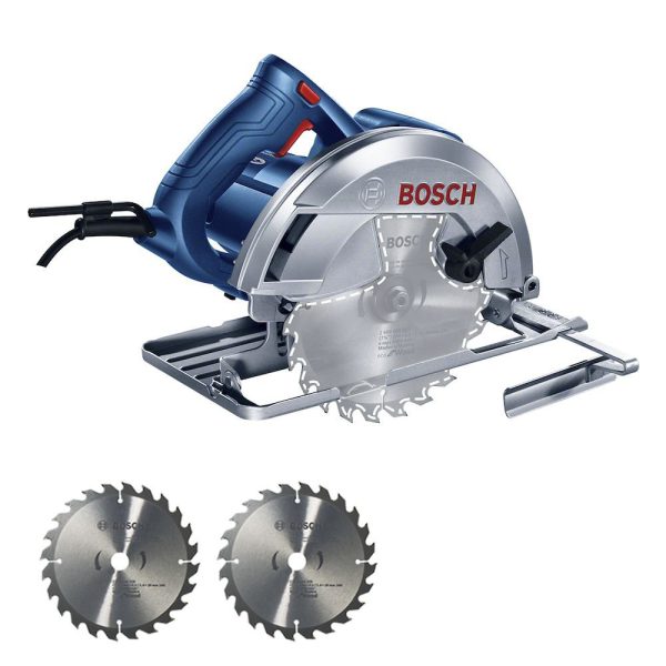 Serra Circular GKS 1500W 220V com 2 Discos e Guia Paralelo BOSCH-06016B30D1-000
