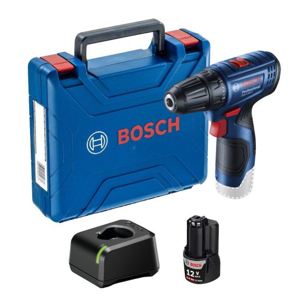 Parafusadeira Furadeira de Impacto GSB120-LI 3/8 Pol. 12V com Bateria 2.0Ah Carregador Bivolt e Maleta BOSCH-06019G81E1-000
