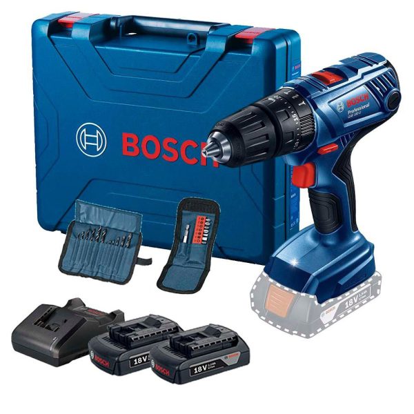 Parafusadeira Furadeira de Impacto GSB180-LI 1/2 Pol. 18V com 2 Baterias Lí-Íon 2,0Ah Carregador Bivolt e Maleta com Acessórios BOSCH-06019F83E1-000