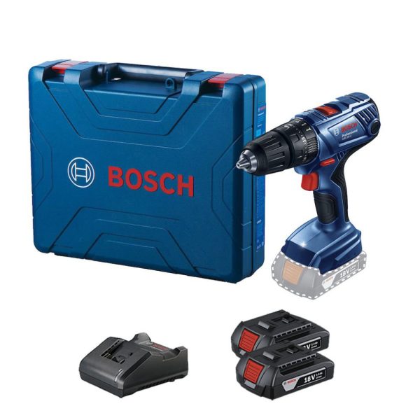 Parafusadeira Furadeira de Impacto GSB-180 1/2 Pol. 18V com 2 Baterias 2,0Ah Lí-Íon Carregador Bivolt e Maleta BOSCH-06019F83E0-000