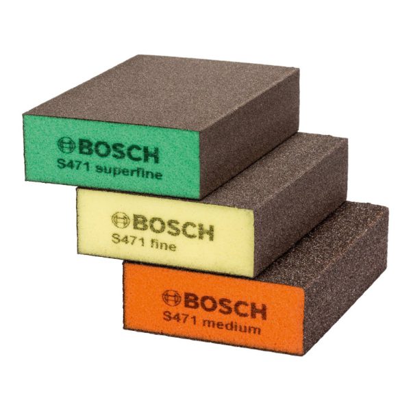 Kit de Esponjas Abrasivas Best Flat & Edge com 3 Unidades BOSCH-2608621253-000