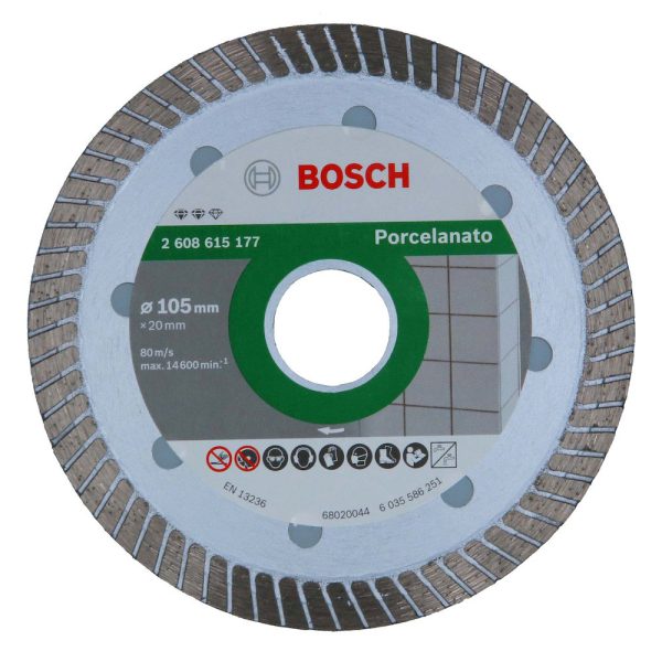 Disco de Corte Diamantado Turbo 105mm para Porcelanato BOSCH-2608615177-000