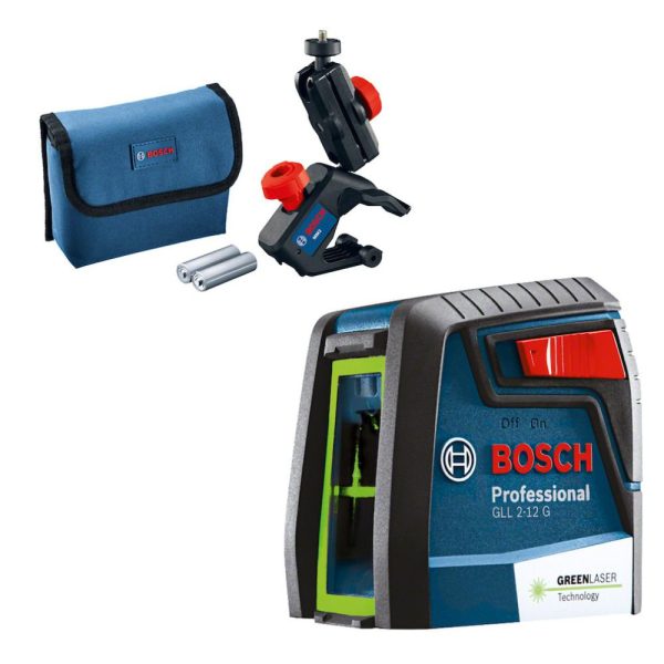 Nível a Laser Verde 12m com Suporte Articulado GLL 2-12 G BOSCH-0601063VD0-000