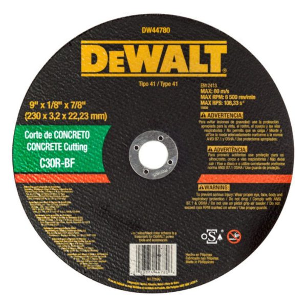 Disco Abrasivo para Concreto 9 Pol DEWALT-DW44780