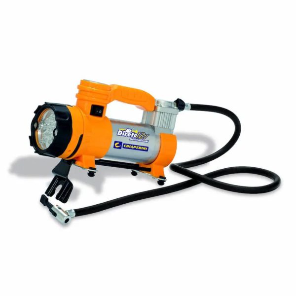 Mini Compressor de Ar com Lanterna 150 PSI Plug 12V CHIAPERINI-12VMULTI