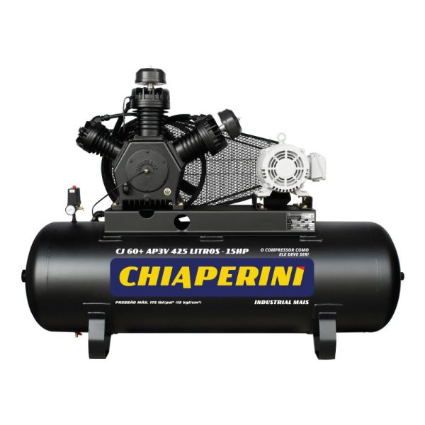 Compressor de Ar 60 Pés 425L 15CV Trifásico 220/380V Chiaperini-60M425LT