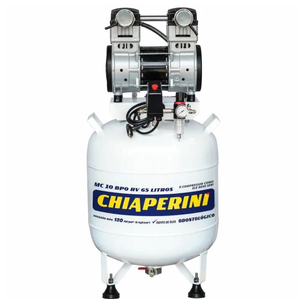 Motocompressor Odontológico Isento de Óleo 2HP 10 Pés 65L 220V CHIAPERINI-10BPORCV
