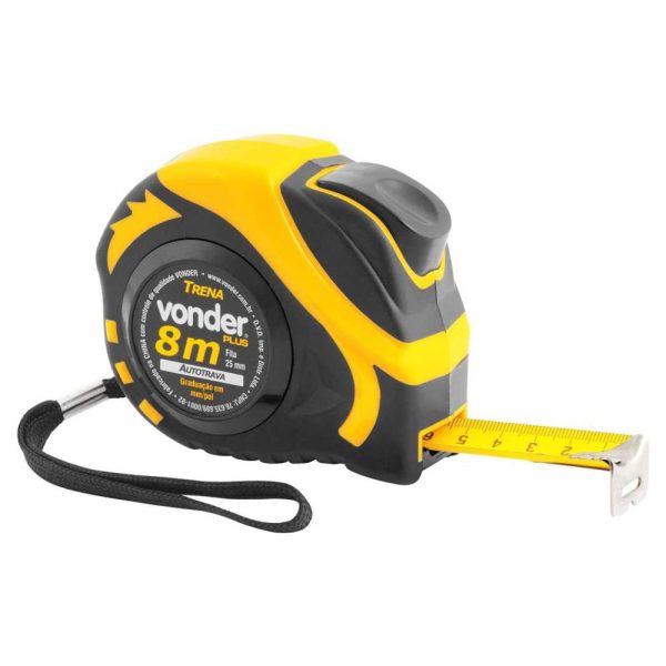 Trena Curta De Aço Autotrava 8 m X 25 mm VONDER-3868808808