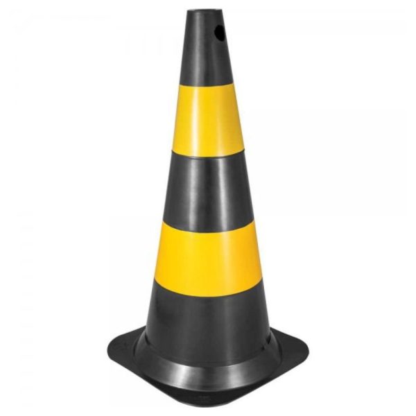Cone sinalizador 75cm Preto E Amarelo VONDER-CONE75CMP/A