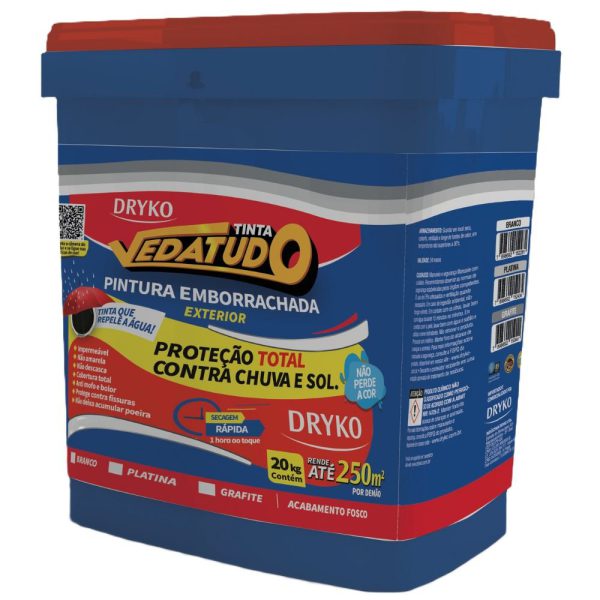 Tinta Emborrachada para Pintura de Proteção Branca 20kg VEDATUDO-TINTAEMB-BD