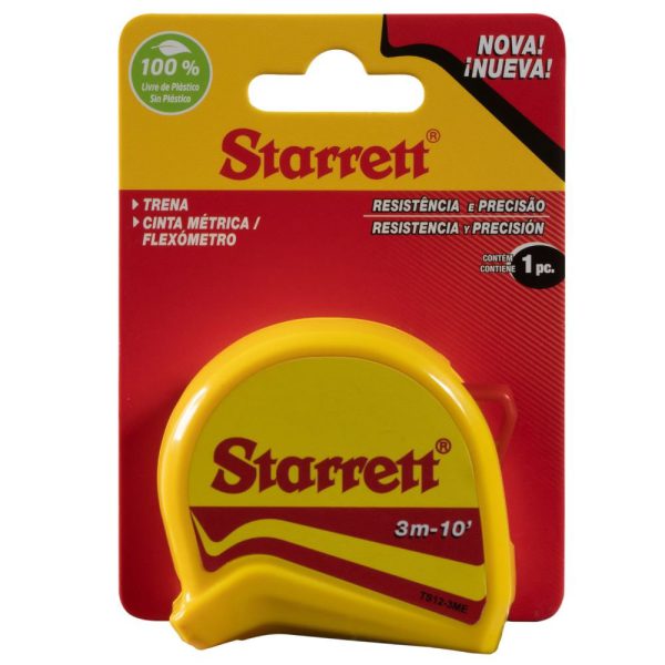 Trena de Bolso Amarela 3 Metros STARRETT-T12-3