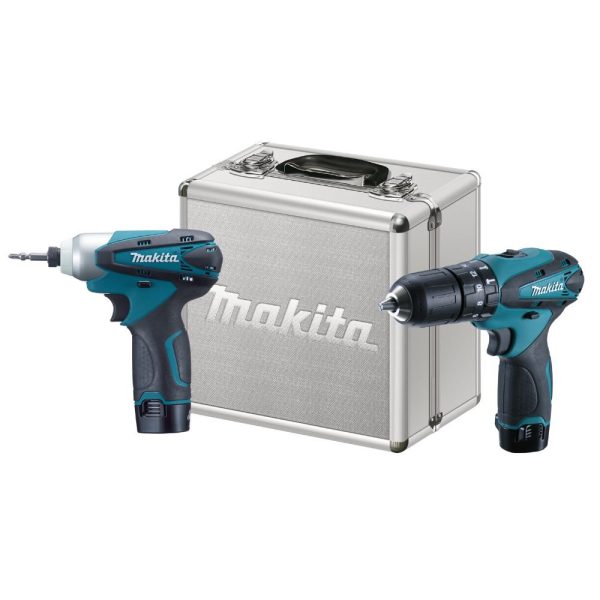 Combo de Parafusadeira Furadeira de Impacto com Parafusadeira de Impacto a Bateria 12V Li-Ion MAKITA-DK1493