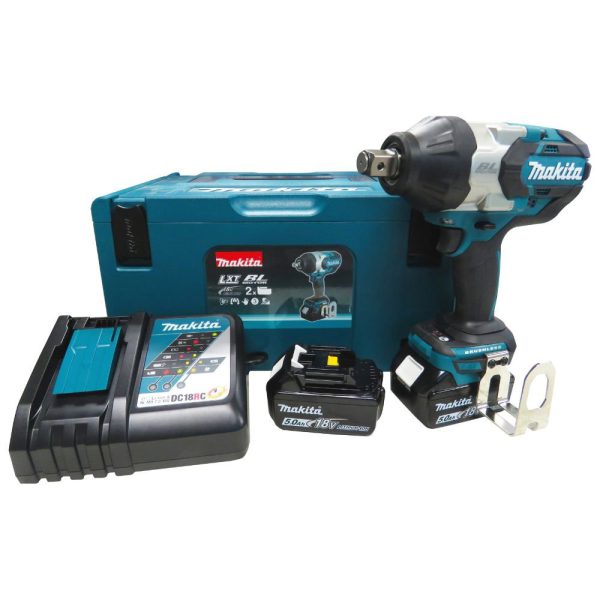 Chave de Impacto a Bateria Encaixe Quadrado 3/4 Pol. com 2 Baterias 18V e Carregador Rápido MAKITA-DTW1001RTJ