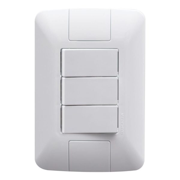 Conjunto 4x2 Aria Branco com Interruptores Paralelos 6A 250V TRAMONTINA-57241078