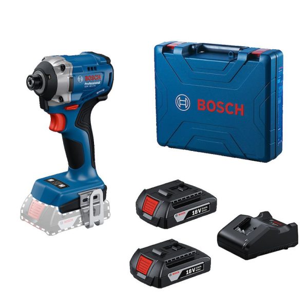 Parafusadeira de Impacto 1/4 Pol. GDR 18V-215 18V com 2 Baterias e Maleta BOSCH-06019N20E6-000