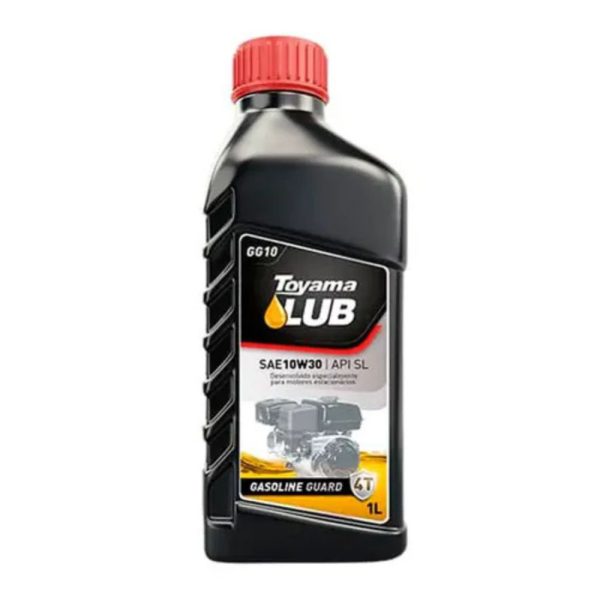 Óleo Lubrificante 10W-30SL 1 Litro para Motores a Gasolina 4 Tempos Lub GG1 TOYAMA-900-002