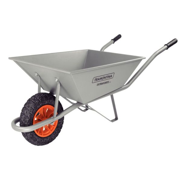 Carrinho de Mão Extraforte 65 Litros Com Caçamba e Roda Metálica Reforçada TRAMONTINA-77714435