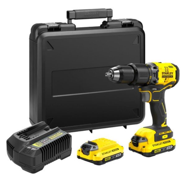 Parafusadeira/Furadeira de Impacto 1/2 Pol. 20V Max Brushless com 2 Baterias/Carregador e Maleta STANLEY-SBD715D2K-BR