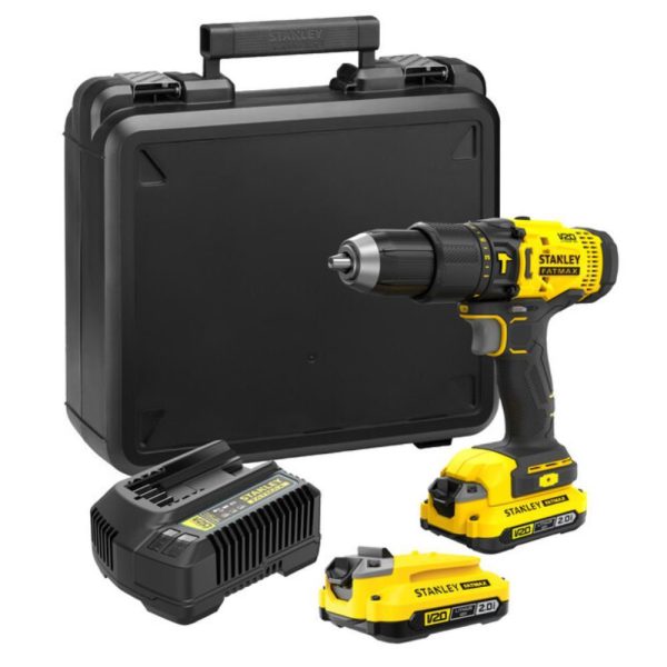 Parafusadeira/Furadeira de Impacto 1/2 Pol. 20V Max com 2 Baterias/Carregador e Maleta STANLEY-SCD711D2K-BR