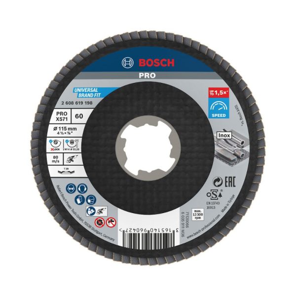 Disco Flap G60 para metal 115mm BOSCH-2608619198-000
