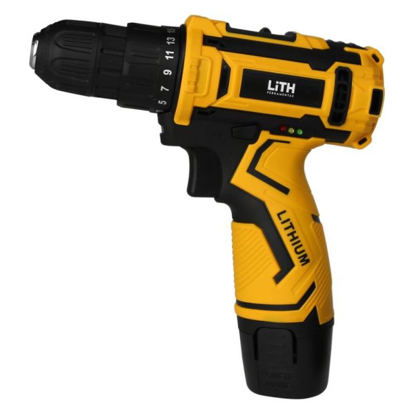 Parafusadeira/Furadeira a Bateria 12V 1.5Ah 3/8 Pol. com Carregador Bivolt LITH-LT7035