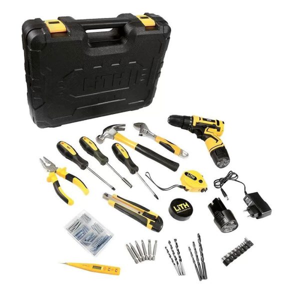Parafusadeira/Furadeira com 02 baterias de 12V Carregador Bivolt Maleta e Acessórios LITH-LT2000