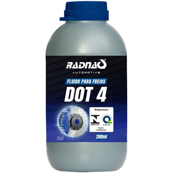 Fluido para Freios DOT4 200ml RADNAQ-RQ7040-01A