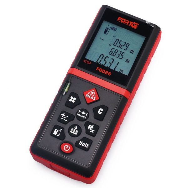 Medidor de Distância Trena Laser 40 metros Profissional com Calculo de Área FORTGPRO-FG026