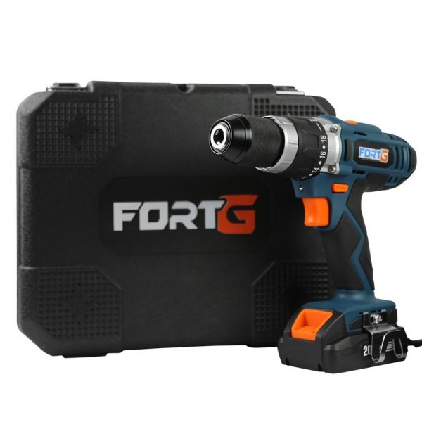 Parafusadeira /Furadeira de Impacto a Bateria 20V 1/2 Pol com Maleta e Carregador FORTGPRO-FG3000