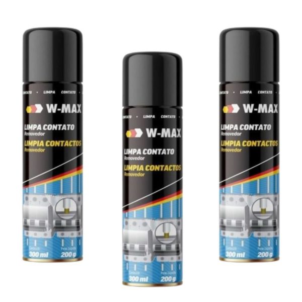 Kit 3 Limpa Contato Spray W-Max 300ml WURTH-K9315
