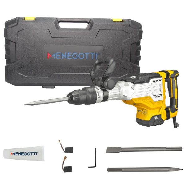Martelo Rompedor SDS Max 1700W 220V 45J 12kg MMR1700 com Acessórios e Maleta MENEGOTTI-40870105