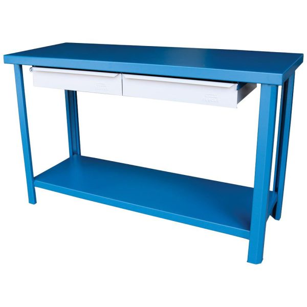 Bancada Soldada Aberta 2 Gavetas e Tampo de Aço 1400 x 860mm FERCAR-152A