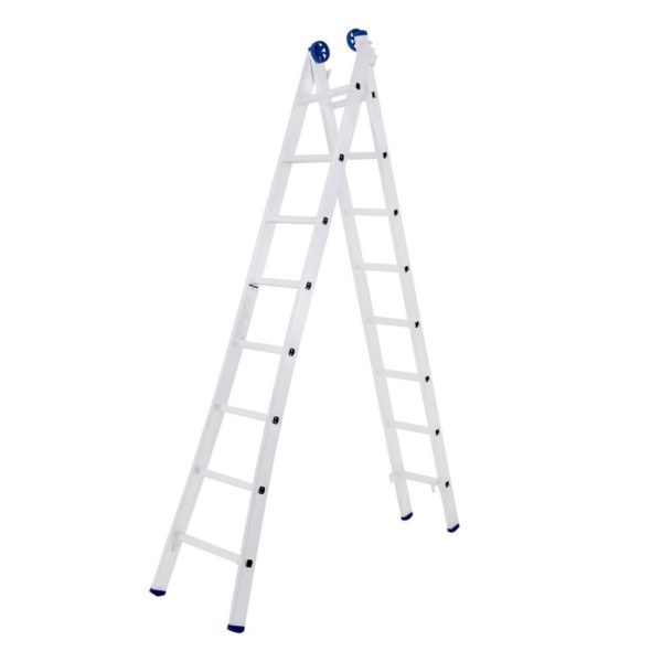 Escada Extensível 3 em 1 2 x 8 Degraus em Alumínio MOR-5204
