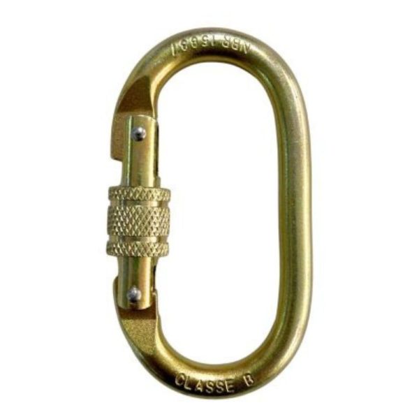 Mosquetão Oval CG670 Abertura 18mm com Trava Dupla CARBOGRAFITE-012293412