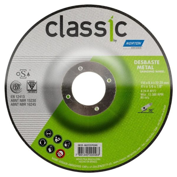 Disco de Desbaste Classic 115 x 4 x 22,23mm NORTON-66252842740